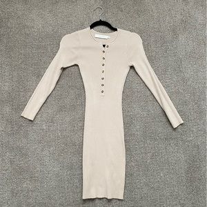 ASTR Henley bodycon knit sweater dress